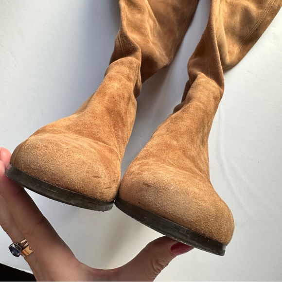 STUART WEITZMAN Hinterland Tan Suede Block Heel Over The Knee Boot 9.5 - Picture 9 of 17